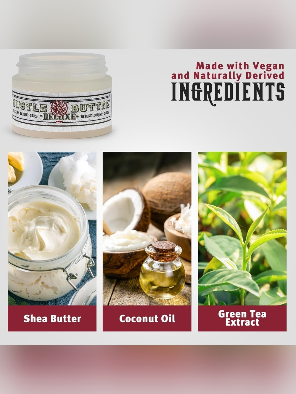 5/$25 or Free Gift: Hustle Butter Deluxe Tattoo Aftercare Butter Balm - Picture 3 of 9